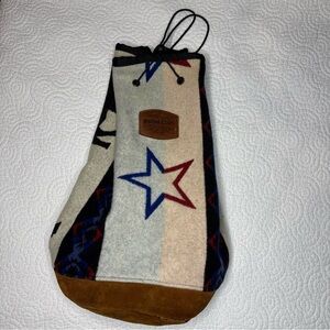 Vintage Pendleton Star Pattern Backpack in Blue, Red, and Cream